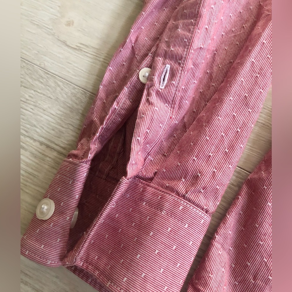 Men’s Express Fitted Red Button-Down Long Sleeve … - image 6